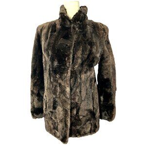 🖤Elegant VTG John Tauben Classic Soft Brown Faux  Fur Coat Excellent Condition